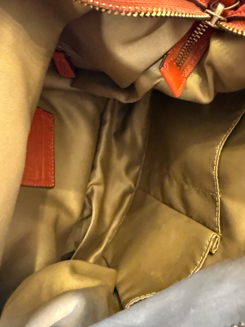 Coach Pebbled Leather Hobo Bag in Orange - Picture 11 of 11